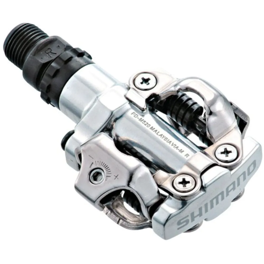 Team Cycles Shimano M520 SR Cliplsess Mountain Bike Pedals in Silver | Interest FREE Finance & Online Refund Policy.